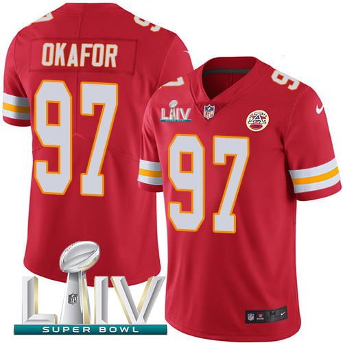 Kansas City Chiefs Nike 97 Alex Okafor Red Super Bowl LIV 2020 Team Color Youth Stitched NFL Vapor Untouchable Limited Jersey
